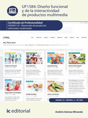 cover image of Diseño funcional y de la interactividad de productos multimedia. ARGN0110